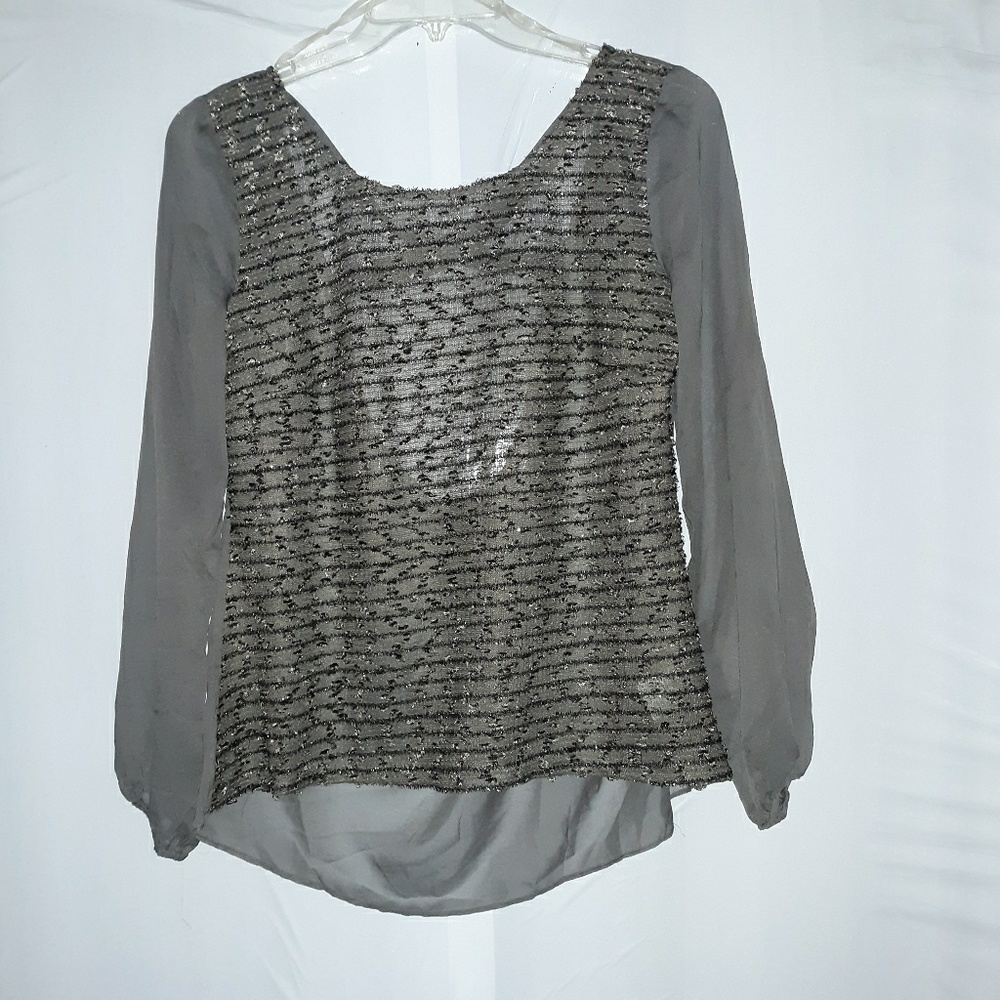Women's a'reve sparkly and sheer top size L